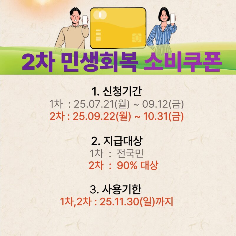 2차 민생회복지원금 신청하기