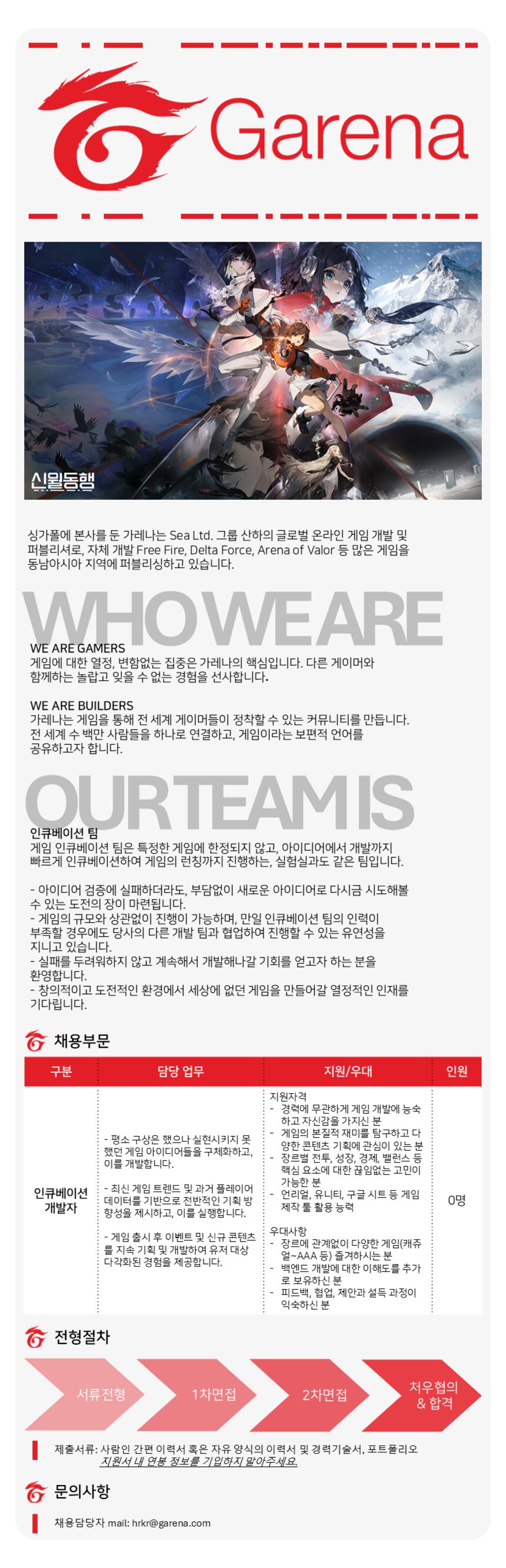 Garena Recruitment