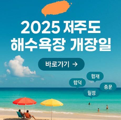 2025 제주 해변 대표 이미지